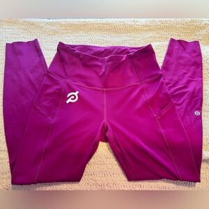 LuLuLemon X Peloton size 6 Fast and Free leggings. Fuchsia pink